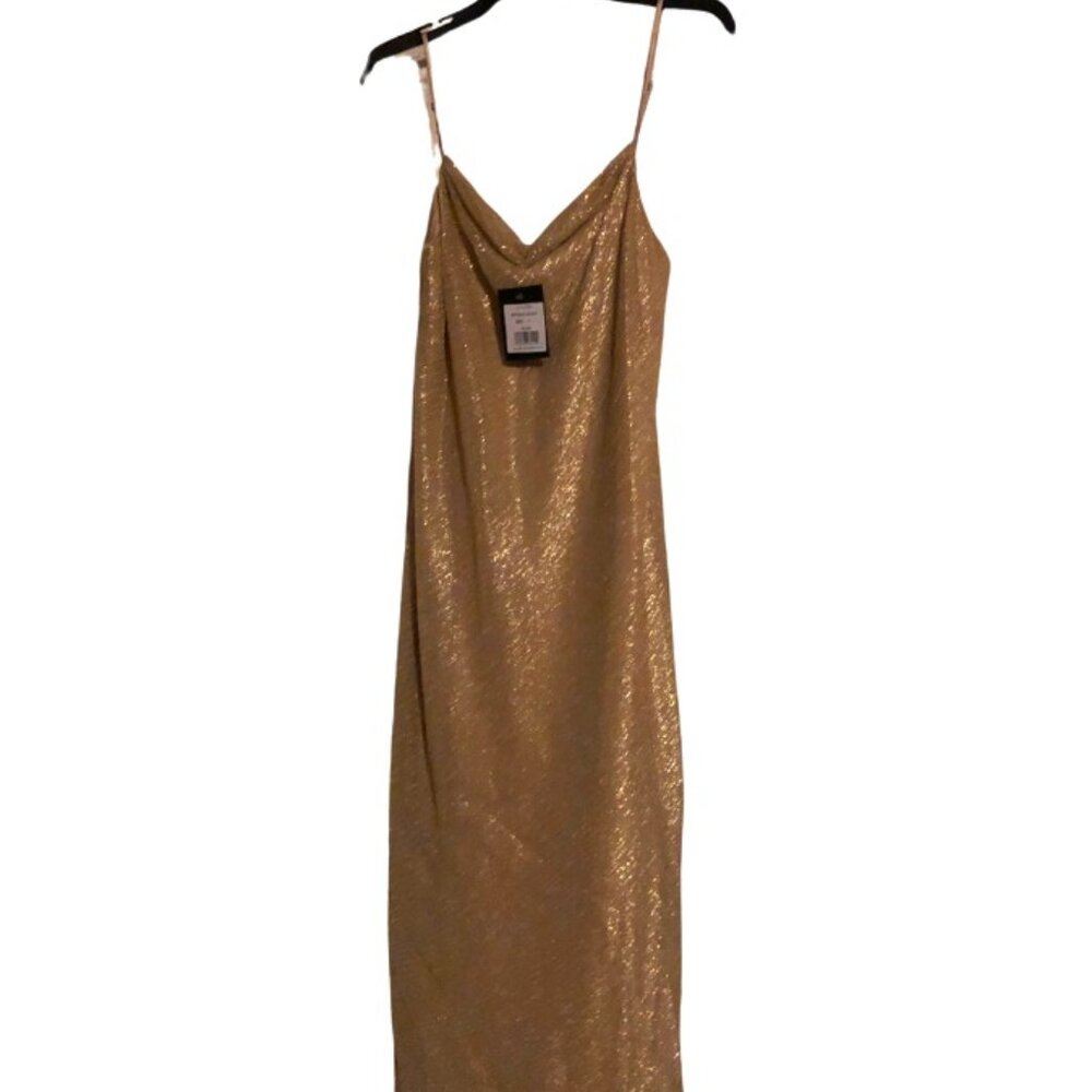 Marina Gold Shimmer Dress Size 6